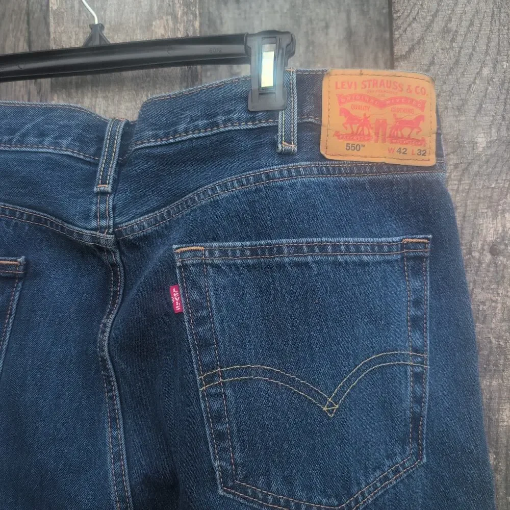 Levi's 550 Relaxed Straight Dark Wash Men's 42x32